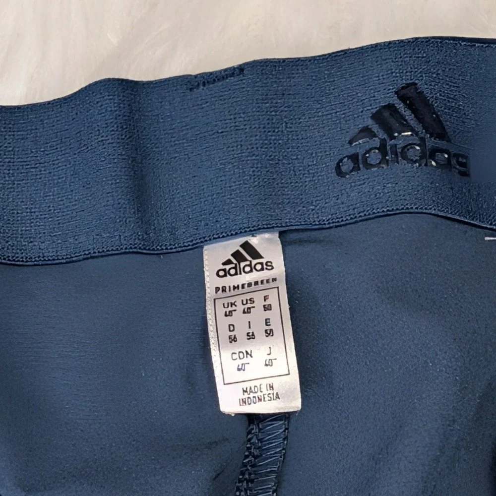 Adidas Golf Shorts Mens 40 Navy Blue Primegreen Performance Flat Front 10 Inseam